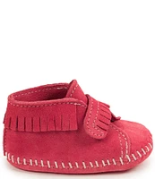 Minnetonka Girls' Front Strap Bootie Crib Shoes (Infant)