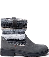 Minnetonka Joli Suede and Textile Pattern Slouch Booties