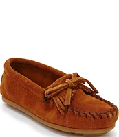 Minnetonka Kids' Kilty Suede Whipstitch Moccasins (Infant)