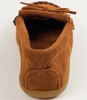 Minnetonka Kids' Kilty Suede Whipstitch Moccasins (Infant)