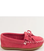 Minnetonka Kids' Kilty Suede Whipstitch Moccasins (Infant)