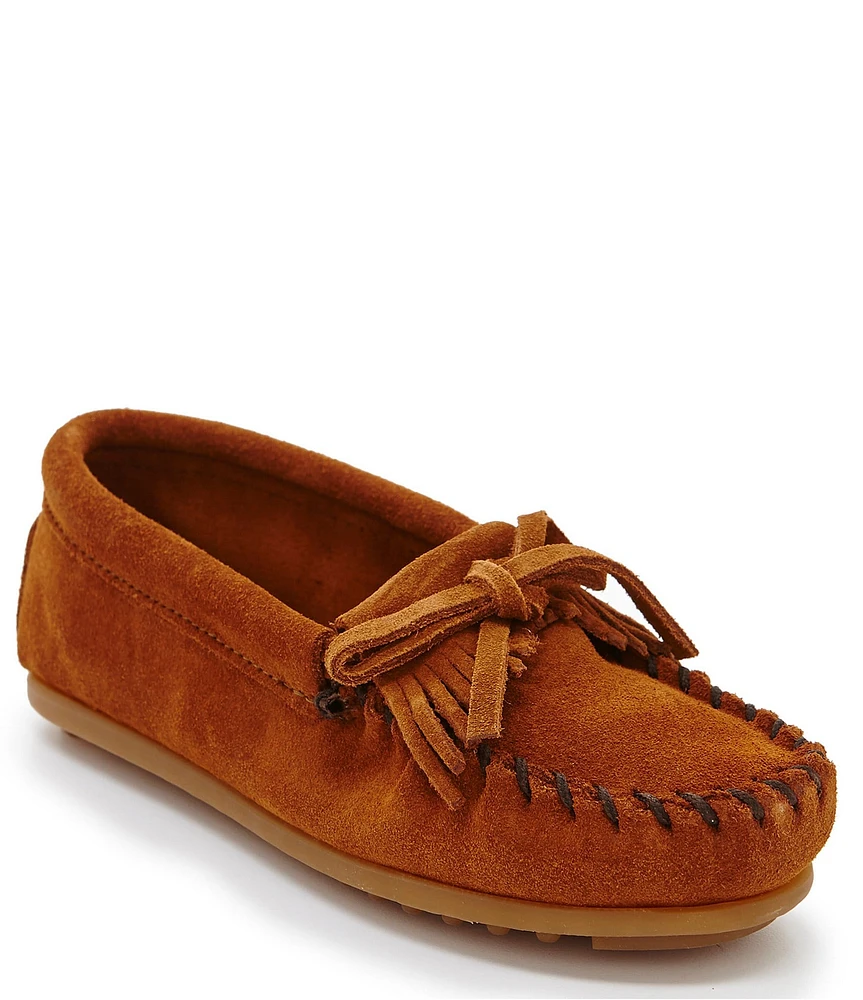 Minnetonka Kids' Kilty Suede Whipstitch Moccasins (Toddler)