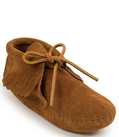 Minnetonka Kids' Suede Fringe Softsole Boots (Infant)