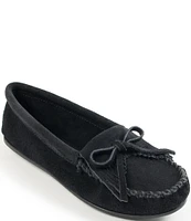 Minnetonka Kilty Suede Fringe Moccasins