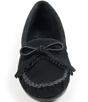 Minnetonka Kilty Suede Fringe Moccasins