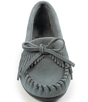 Minnetonka Kilty Suede Fringe Moccasins