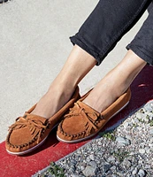 Minnetonka Kilty Plus Suede Moccasins