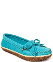 Minnetonka Kilty Tread Suede Moccasins