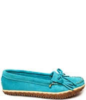 Minnetonka Kilty Tread Suede Moccasins