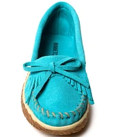 Minnetonka Kilty Tread Suede Moccasins