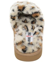 Minnetonka Lolo Leopard Print Faux Fur Slides