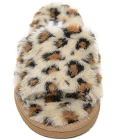 Minnetonka Lolo Leopard Print Faux Fur Slides