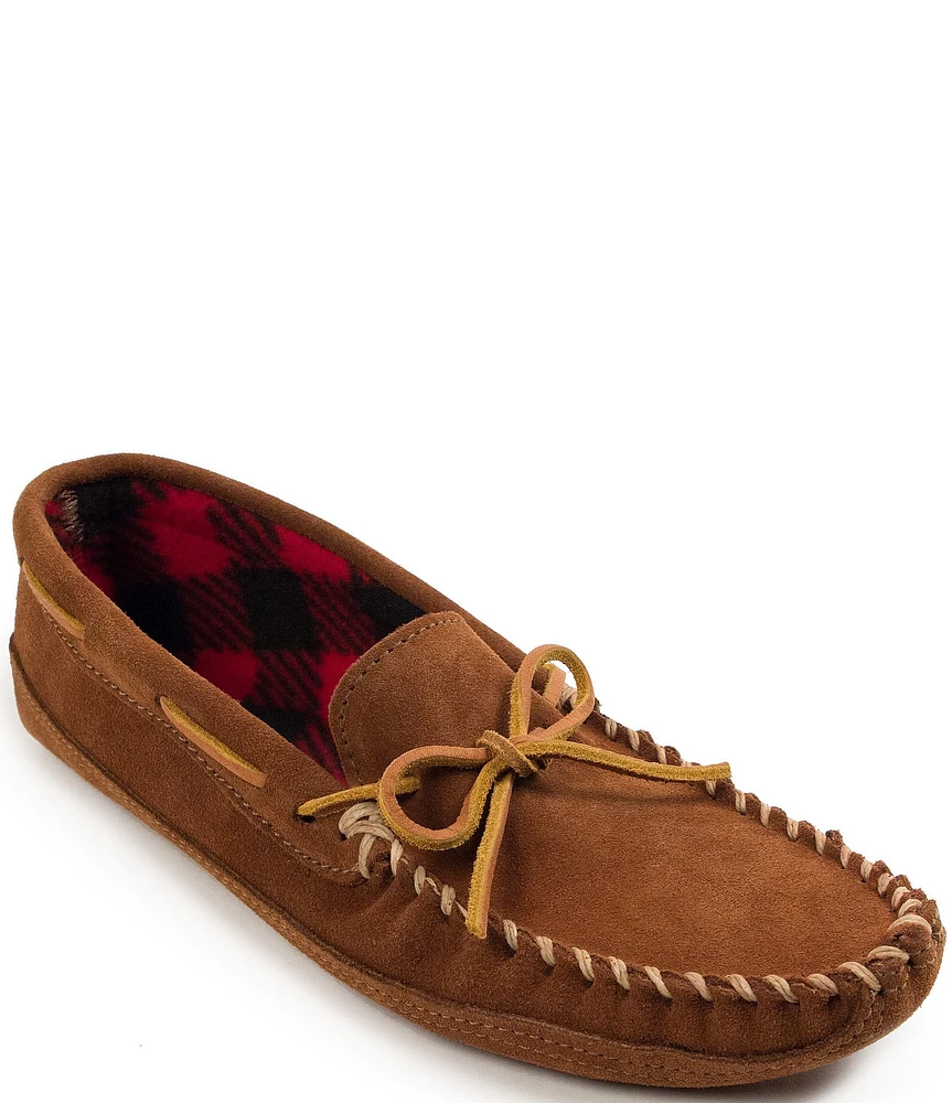 Minnetonka Men's Double Bottom Fleece Lined Slippers