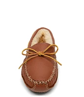 Minnetonka Men's Sheepskin Lined Moose Slippers