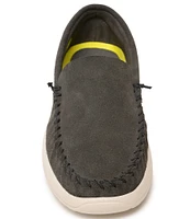 Minnetonka Men's Discover Classic Suede Slip-Ons