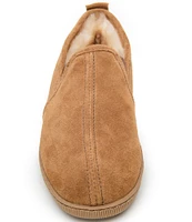 Minnetonka Men's Twin Gore Suede Sheepskin Slippers