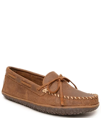 Minnetonka Men's Water Resistant Tie Tread Moccasin Loafers