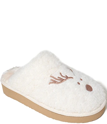 Minnetonka Reindeer Pile Lined Scuff Slippers