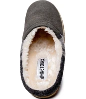 Minnetonka Tahoe Suede Clog Slippers