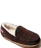 Minnetonka Tempe Plaid Pile Lined Moccasin Slippers