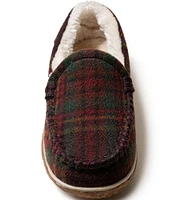 Minnetonka Tempe Plaid Pile Lined Moccasin Slippers