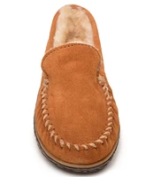 Minnetonka Women's Terese Suede Sheepskin Fur Lined Moccasin Slippers