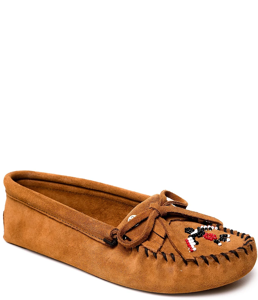 Minnetonka Thunderbird Animikii Suede Softsole Moccasins