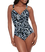 Miraclesuit Adorn Siren V-Neck Underwire Bra One Piece Swimsuit