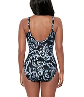 Miraclesuit Adorn Siren V-Neck Underwire Bra One Piece Swimsuit