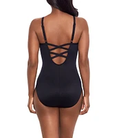 Miraclesuit Cappadocia Temptation V-Neck Criss-Cross Back Underwire One Piece Swimsuit