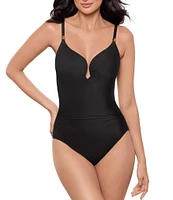 Miraclesuit Razzle Dazzle Antheia Plunge Neck Underwire Bra One Piece Swimsuit