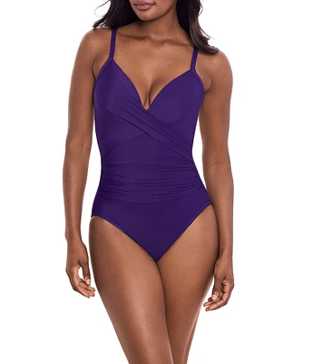 Miraclesuit Rock Solid Captivate Sweetheart Criss-Cross Back Underwire One Piece Swimsuit