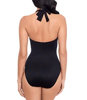 Miraclesuit Rock Solid Utopia Halter Tie Neck Underwire One Piece Swimsuit