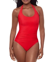 Miraclesuit Rock Solid Utopia Halter Tie Neck Underwire One Piece Swimsuit