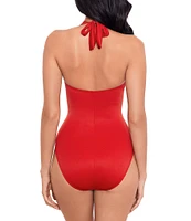 Miraclesuit Rock Solid Utopia Halter Tie Neck Underwire One Piece Swimsuit