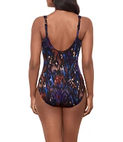 Miraclesuit Tapiz Siren Surplice V-Neck Underwire Bra One Piece Swimsuit