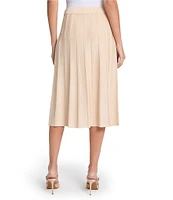 MISOOK Braided Texture Knit Pull-On Flare Midi Skirt