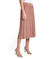 MISOOK Braided Texture Knit Pull-On Flare Midi Skirt