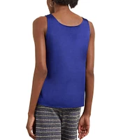 MISOOK Crepe De Chine Woven Round Neck Sleeveless Tank