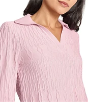 MISOOK Geometric Knit Collar Neck Bracelet Sleeve Tunic
