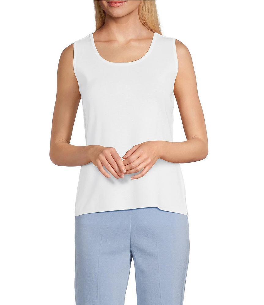 MISOOK Knit Double Scoop Neck Sleeveless Tank