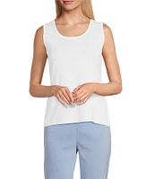 MISOOK Knit Double Scoop Neck Sleeveless Tank