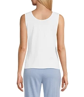 MISOOK Knit Double Scoop Neck Sleeveless Tank