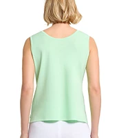 MISOOK Knit Double Scoop Neck Sleeveless Tank