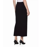 MISOOK Knit Elastic Waist Pull-On Straight Skirt