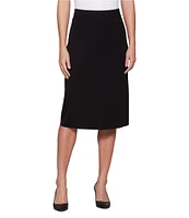 MISOOK Knit Elastic Waist Straight Midi Skirt