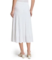 MISOOK Ribbed Knit A-Line Midi Skirt