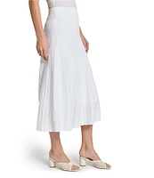 MISOOK Ribbed Knit A-Line Midi Skirt