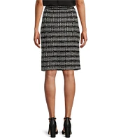 MISOOK Tweed Knit Knee-Length Coordinating Pencil Skirt