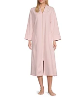 Miss Elaine Micro Fleece Long Zip Front Robe